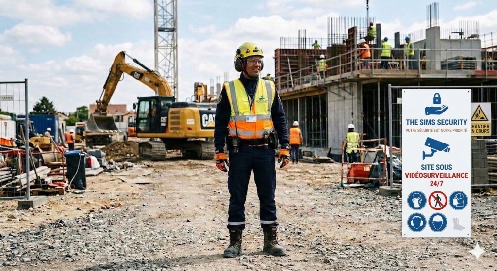 Ouvrier de construction sur site