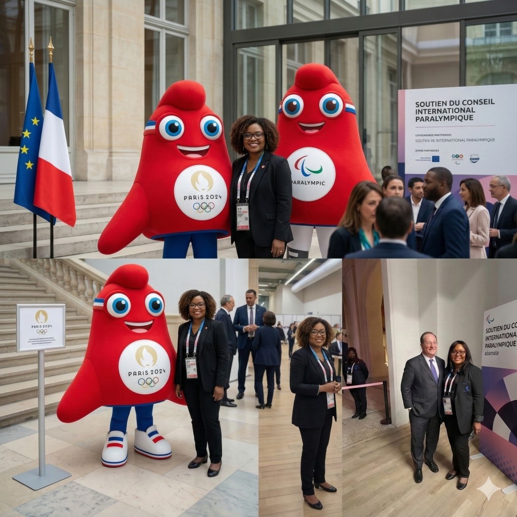 Événement Paris 2024 avec mascottes
